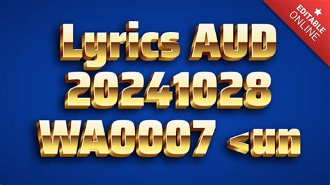 lyrics aud-20240401-wa0007 <unknown>|AUD 20210105 WA0007 LRC [02:53.06] .